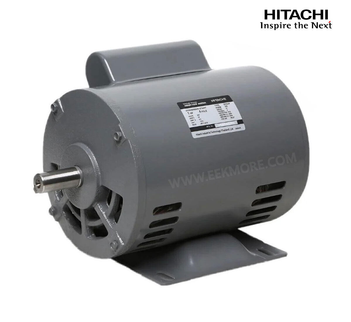 มอเตอร์ฮิตาชิของแท้ 100% HITACHI รุ่น EFOUP-KR กำลัง 1 แรงม้า (0.75 KW.) กำลังไฟฟ้าที่ใช้ 220V ความเร็วรอบตัวเปล่า 1450 RPM แกนเพลามอเตอร์ 19 MM.รับประกัน 3 ปี มีของพร้อมจัดส่งทุกวัน